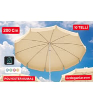 Üniversal 2 Metre 10 Telli Plaj  Şemsiyesi  Taşıma Çanta Hediyeli