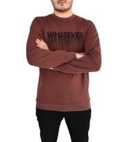 Erkek Sıfır Yaka Sweat Whatever BGL-ST01723 (Kahverengi)