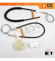 Peugeot 106 MK1 MK2 1A 1C 1S 1991-2005 5-Kapı 9222G9 İçin Ön Sağ Kapı Cam Kriko Tamir Seti