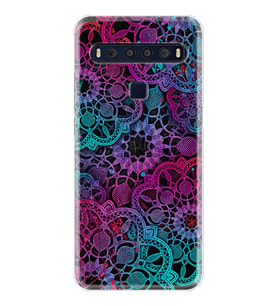 TCL 10L 10 Plus 10SE 20E 20SE 30SE L7 Kılıf Desemli Silikon Colurful Mandala 1667