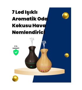 USB Şarjlı 7 Renk LED Işıklı Sessiz Çalışan Mini Hava Nemlendirici