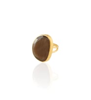 Kadir Jewellery 22 Ayar Altın Kaplama Kadın Fosil Taşlı Yüzük