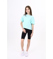 Toontoy Kız Çocuk Tişört (Su Yeşili)