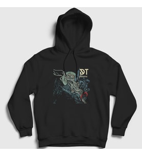 Presmono Unisex Siyah Atoma Dark Tranquillity Kapüşonlu Sweatshirt 137240tt