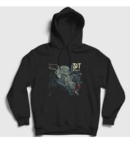 Presmono Unisex Siyah Atoma Dark Tranquillity Kapüşonlu Sweatshirt 137240tt
