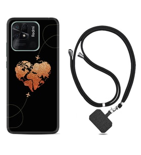 Xiaomi Redmi Note 7 8 9 Pro 10 2022 10 Pro 10S Kılıf Boyun Askılı Silikon Plane Heart 1721