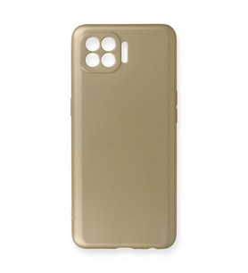 Oppo Reno 4 Lite Kılıf First Silikon - Gold
