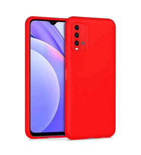 Xiaomi Redmi 9t Kılıf Nano İçi Kadife Silikon - Kırmızı