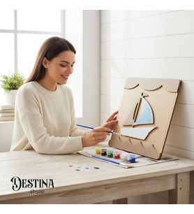 Destina Ahşap Boyama Seti- Ahşap Boyama- Kayık