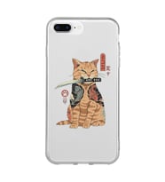 Iphone 7 PLUS - 8 PLUS Uyumlu Catana Kedi Tasarımlı Şeffaf Telefon Kılıfı