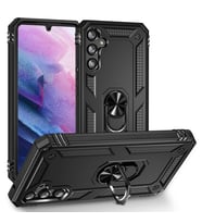 Galaxy A34 Kılıf Zore Vega Yüzüklü Standlı Zırh Kılıf (Siyah)