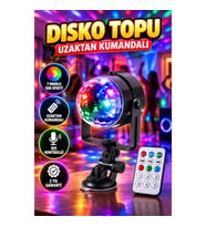 Uzaktan Kumandalı Ses Kontrollü LED Disko Işığı 7 Modlu Parti ve Kulüp Aydınlatması