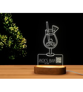 BK Gift Restoran & Cafe & Barlara Özel Led Lamba QR Kod Menü, Işıklı QR Menü, QR Kodlu Masa Dekoru, Işıklı Pleksi Biblo-18