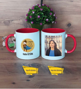 Öğretmenler Günü Hediyesi Kupa Bardak Kırmızı Fotoğraflı