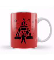 Home Alone Christmas Tree Silhouette Kupa Bardak Porselen