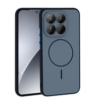 Coverzone Xiaomi 15T Pro ?le Uyumlu Kamera Lens Korumal? K?l?f Magsafe Uyumlu Kablosuz ?arj �zellikli Tea Silikon Telefon K?l?f? Lacivert