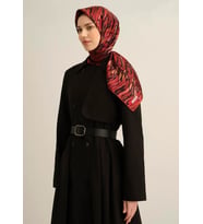 Armine Tivil İpek Eşarp 9335 - 53 Pembe Karışık Desen