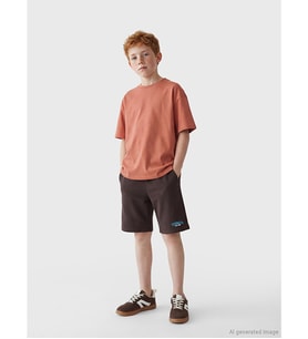 LCW Kids Kahverengi Beli Lastikli Erkek Çocuk Şort