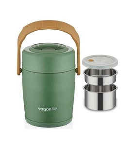 VAGONLİFE ÇELİK YEMEK KABI TEK HAZNELİ İKİ BÖLMELİ LUNCH BOX BL10082  1600 ML