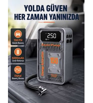 Şarjlı Kablosuz Hava Pompası – 150 PSI Basınç, LED Ekran ve 6000mAh Batarya