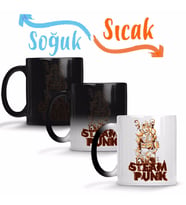 SteamPunk Sihirli Kupa Bardak Porselen