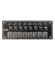 8 ANAHTARLI İZOLELİ YATAY SWITCH PANEL TEKNE