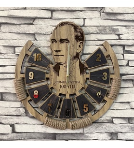 Lavinta54 Dekoratif Ahşap Duvar Saati