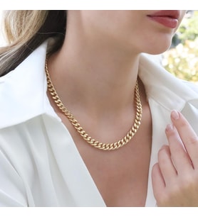 Gurmet Gold Kaplama Gümüş Zincir