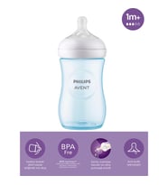 Doğal Tepkili Natural Response PP Biberon 260 ml 1+ Ay Mavi
