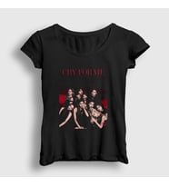Presmono Kadın Siyah Cry For Me K-Pop Twice T-Shirt 280229tt