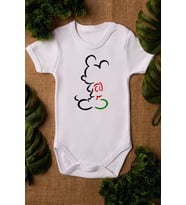 Mickey Mouse Organik Baskılı %100 Pamuklu zıbın