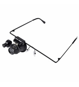 Gözlük Model 20X16Mm Optik Lens Led Işık Monoküler Büyüteç