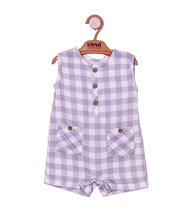 KD43034 Müslin Desenli Pantolon 3-6/6-9/9-12AY (Gri)
