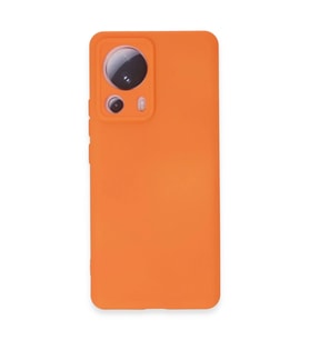 Xiaomi Mi 13 Lite Kılıf Nano İçi Kadife Silikon - Turuncu
