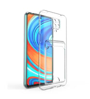 Xiaomi Redmi Note 9 Pro Kılıf Setra Kartlıklı Şeffaf Kılıf (Renksiz)