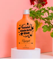 Anneler Günü Kişiye Özel 200ML Turuncu Renkli Cam Şişe Freshleaf Limon Kolonyası