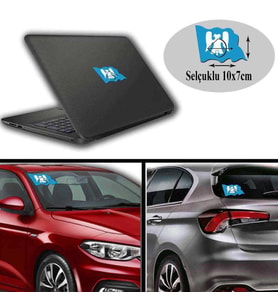 Selçuklu Arma, Araba, Cam, Laptop Etiket Oto Sticker -Araç Aksesuar 10x7 cm