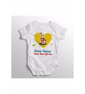Canımız Babamız Babalar Günü Hediyesi Baskılı Bebek Zıbını