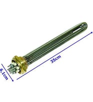 1/2"1.5 Parmak Krom Kafalı Isıtıcı Rezistans Termostatsız-30cm-4500Watt (Metal)
