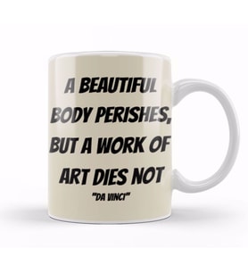 Leonardo Da Vinci Quotes Kupa Bardak Porselen