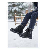 Cool Lina F Bej Soğuğa Dirençli  Polarlı Kız Çocuk Bot (Siyah)