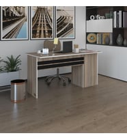 Kenzlife ofis masası kamikaze crd sol 75*160*60 kilitli kapaklı dolap şeritli bilgisayar çalışma masası (Karışık)