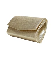 Kristal Gold Kadın Abiye El Çantası ve Zincir Omuz Askılı Omuz Çantası