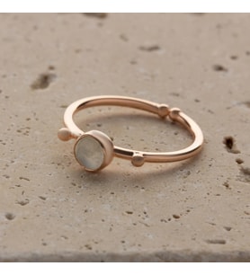 Moon Stone Gümüş Yüzük (Gümüş)