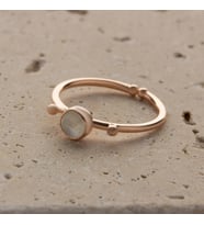 Moon Stone Gümüş Yüzük (Gümüş)