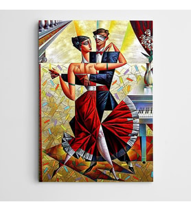 Tango Kübizm Modern Kanvas Tablo