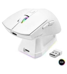 Kablosuz Rgb Mouse Şarj Standlı - Beyaz MF1215W