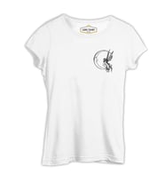 Ay Perisi - Talk with the Moon Beyaz Kadın Tshirt