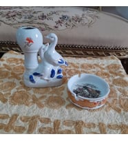 Antika Biblo ve Küllük (Pudra-Ekru)