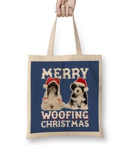 Merry Woofing Christmas Dogs Bez Çanta Uzun Saplı